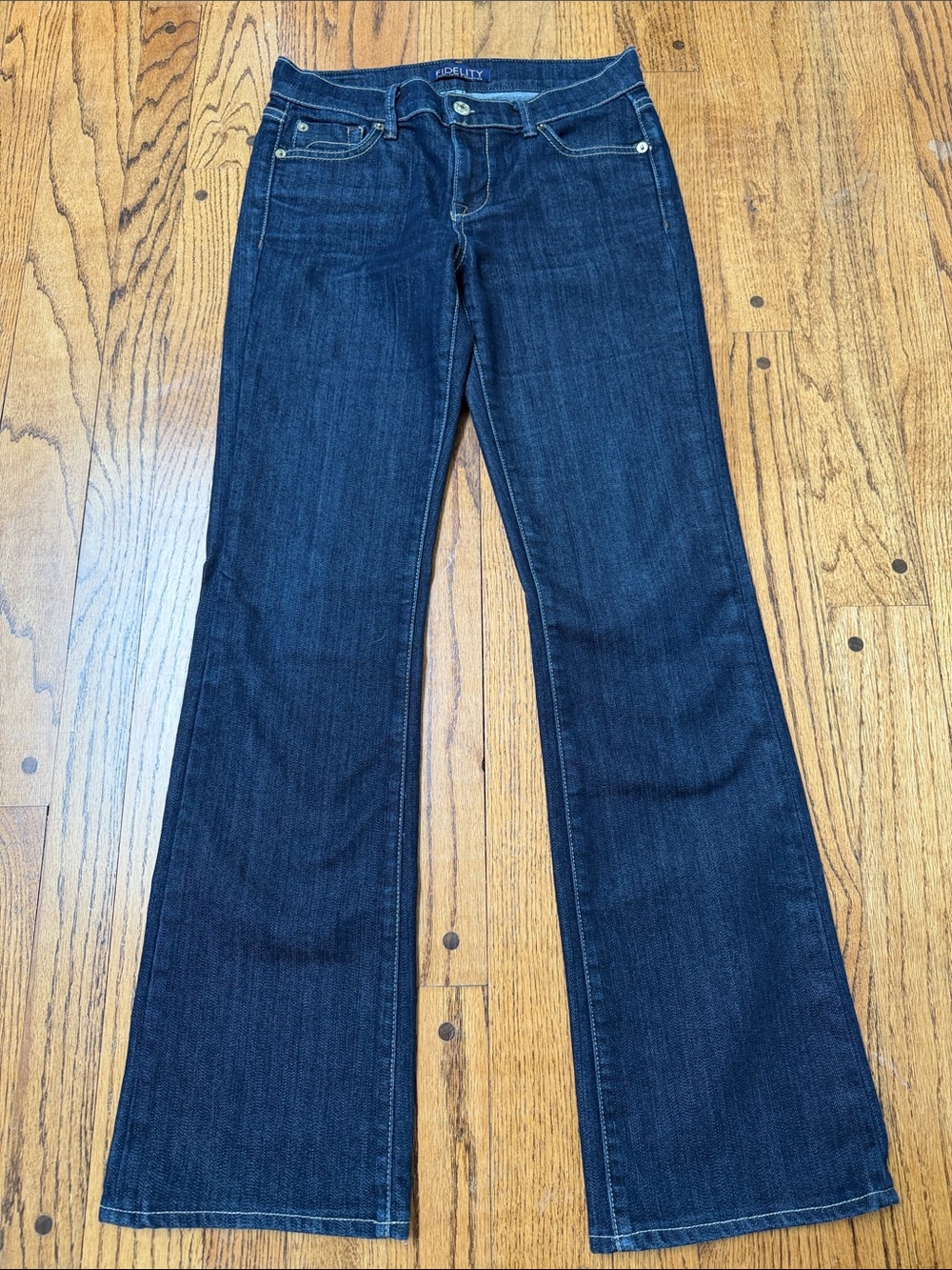 Fidelity sz 27 Dark Blue Bootcut Women's Jeans Belladonna Viper Rinse Y2K style